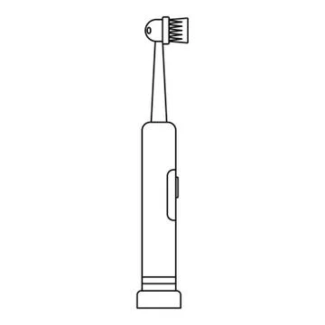 Electrical toothbrush icon, outline style Stock Illustration