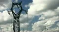 Electrical tower on cloudy sky (timelapse) HD Footage