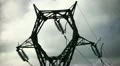 Electrical tower on cloudy sky (timelapse) HD Footage