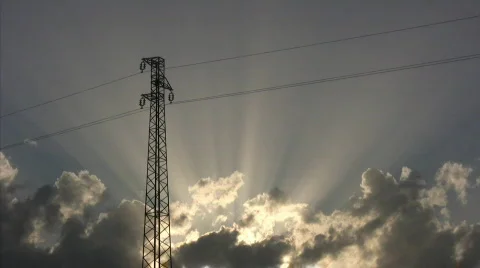 Electrical tower Stockbeeldmateriaal 628865