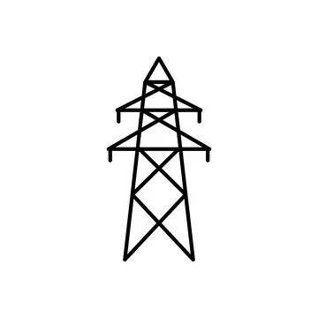 Electrical tower icon Stock Illustration