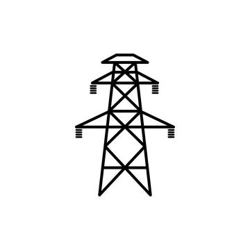 Electrical tower icon Illustrazione stock