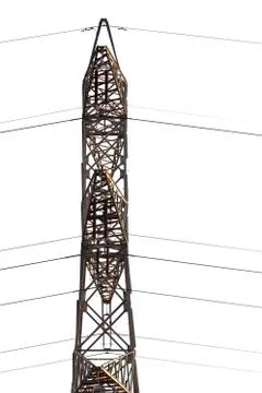 Electrical tower isolated Stock Photos