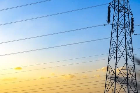 Electrical tower in Ukraine Stock Photos