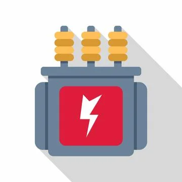 Electrical transformer generating power and high voltage energy Stock Illustration
