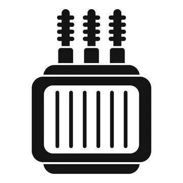 Electrical transformer generating power supply and electricity concept Stock Illustration