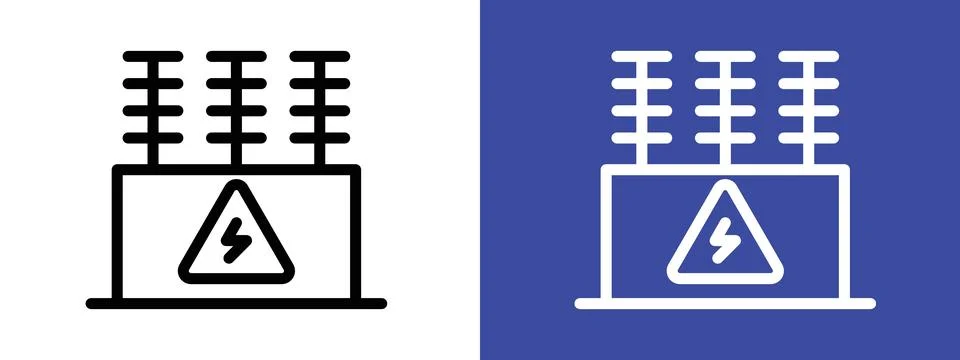 Electrical Transformer Icon Perfect for Engineering and Utility Designs Illustrazione stock