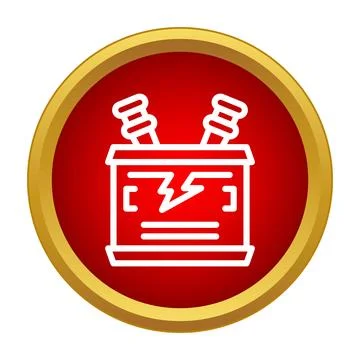 Electrical transformer icon symbolizing energy and power supply Illustrazione stock