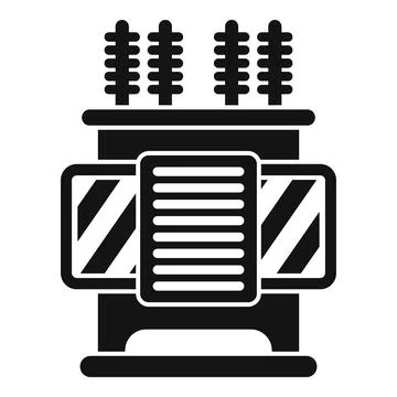 Electrical transformer icon symbolizing power and energy distribution Stock Illustration