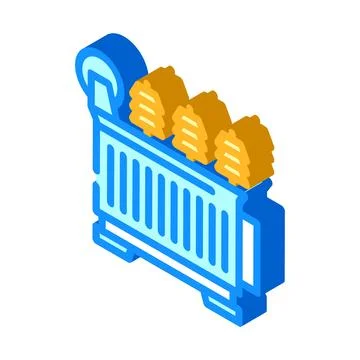 Electrical transformer industry isometric icon vector illustration Stock Illustration