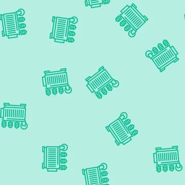 Electrical transformer industry line vector seamless pattern イラスト素材