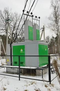 Electrical transformer substation Stock Photos