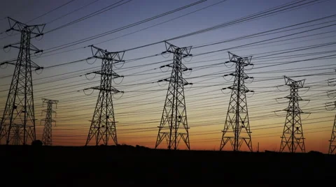 Electrical Transmission Lines Stock Footage 51698532
