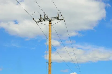 Electrical transmission pylon.  Stock Photos