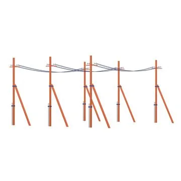 Electrical transmission tower pylon Illustrazione stock