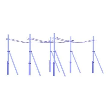 Electrical transmission tower pylon Stock Illustration