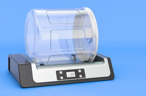 Electrical vacuum marinator on blue backdrop, 3D rendering Stock Illustration