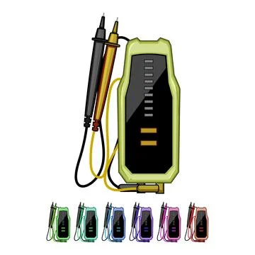 Electrical voltage tester measuring circuit current safety Stock Illustration