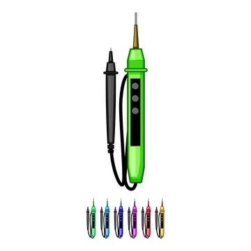 Electrical voltage tester measuring safety device Stockillustratie