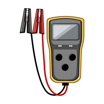 Electrical voltage tester tool measuring power current Stock Illustration