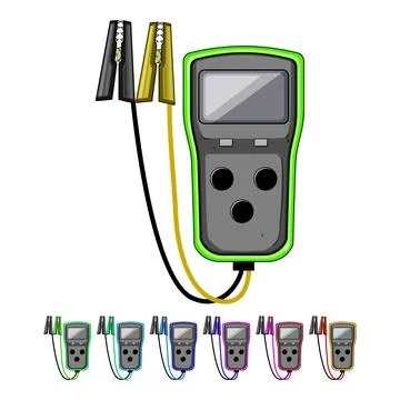 Electrical voltage tester tool measuring power current Stock Illustration