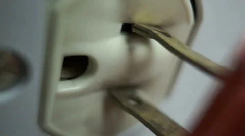 Electrical Wall Plug Macro Stock-Footage 36015034