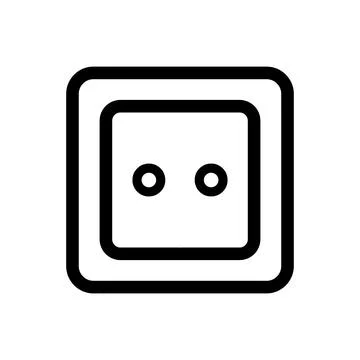 Electrical wall socket icon isolated on white background Illustrazione stock