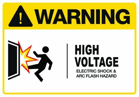 Electrical Warning Label concepts for HIGH VOLTAGE Illustrazione stock