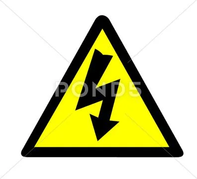 Electrical Warning Symbol Stock Illustration