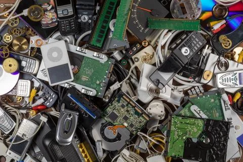 Electrical Waste - Old Technology for Recycling Stock Photos