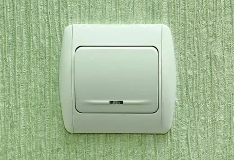 Electrical white rocker Stock Photos