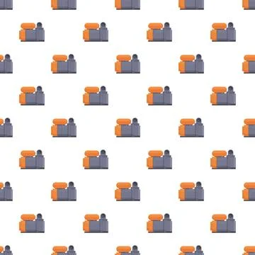 Electrical wire connector pattern seamless flat illustration Stock Illustration