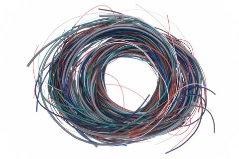 Electrical wire isolated on white background Stock Photos