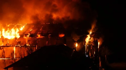Electrical Wires Burning Down Stock Footage 91256823