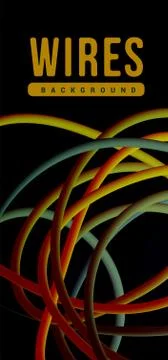 Electrical wires of different colors. Vector illustrtation Stock Illustration