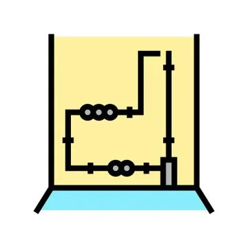 Electrical wiring color icon vector illustration Stock Illustration