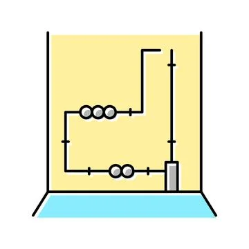 Electrical wiring color icon vector illustration Stock Illustration