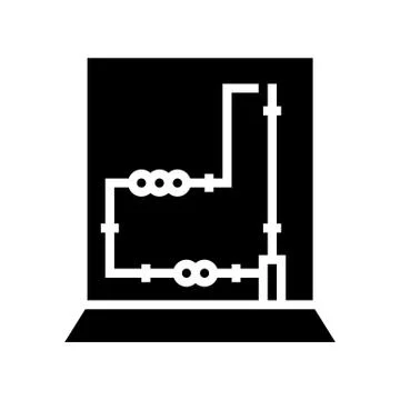 Electrical wiring glyph icon vector illustration Stock Illustration