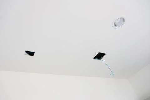 Electrical Wiring installation cables for socket. Renovation, Repair and de.. Stock Photos