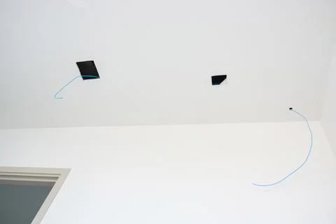 Electrical Wiring installation cables for socket. Renovation, Repair and de.. Stock Photos