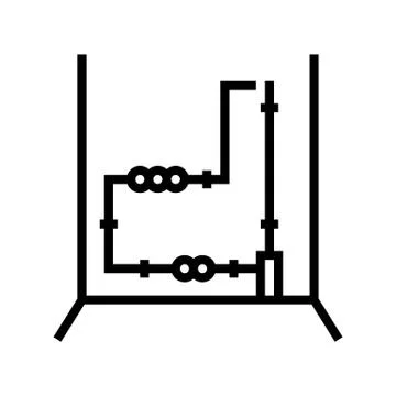 Electrical wiring line icon vector illustration Stock Illustration