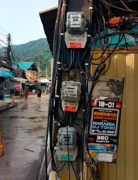 Electrical wiring Stockfoto's