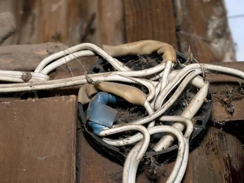 Electrical wiring Foto stock