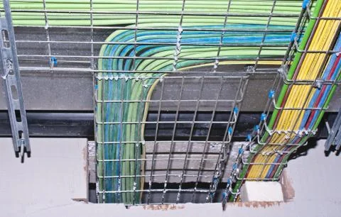 Electrical wiring system Stock Photos