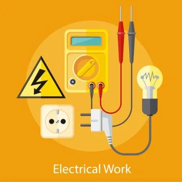 Electrical Work Concept Stock Illustration