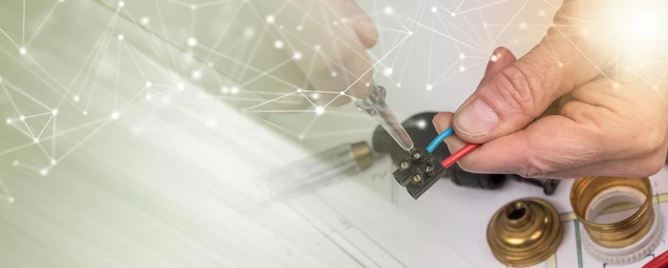 Electrical work; light effect Stock Photos