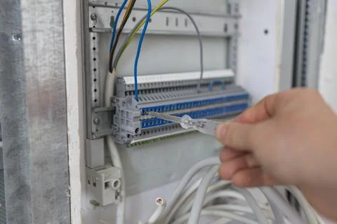 Electrical work Stock Photos