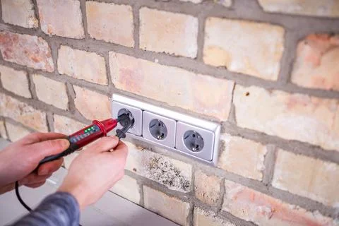 Electrical work Stock Photos