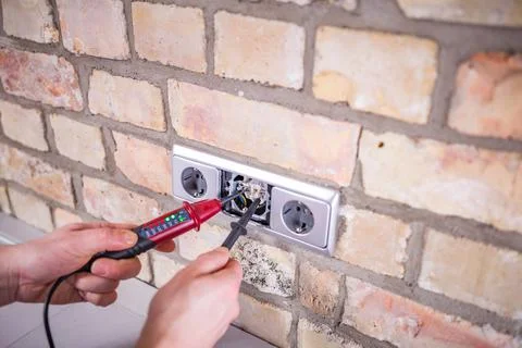 Electrical work Stock Photos