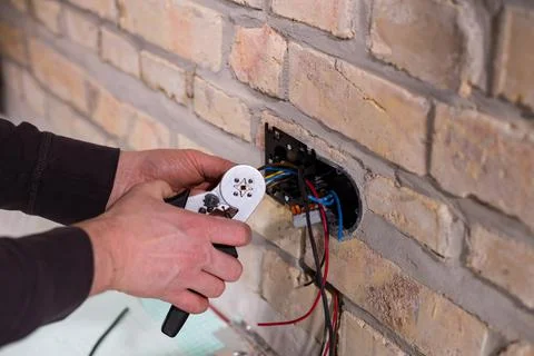 Electrical work Stock Photos